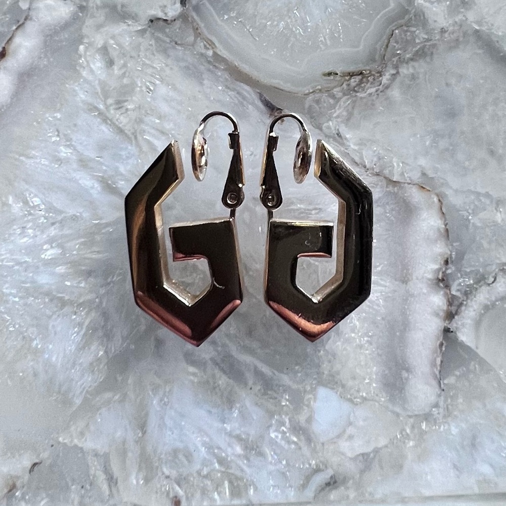 Givenchy earrings gold tone vintage initial G old money style